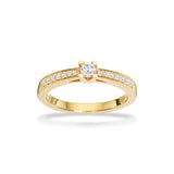 Kleopatra Queen ring rødguld 0,10 + 0,12 H-W/SI 14 kt - Model: 7535,22