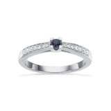 Kleopatra Queen ring hvidguld safir + 0,12 H-W/SI 14 kt - Model: 7536,12SA