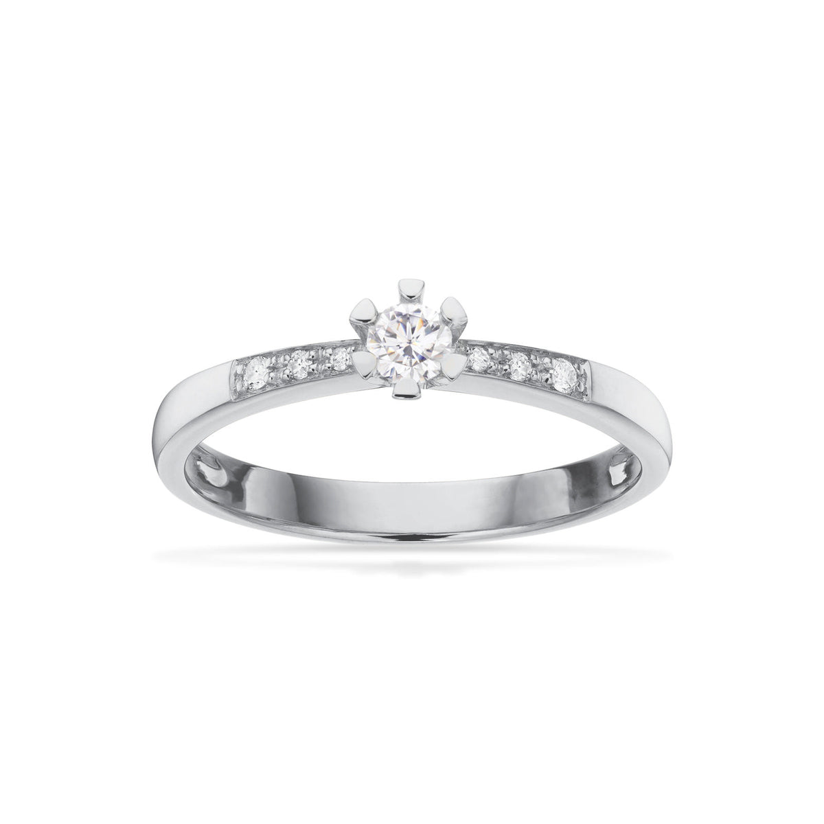 Vida Darling ring hvidguld 0,10 + 0,04 H-W/P1 14 kt - Model: 7826,14