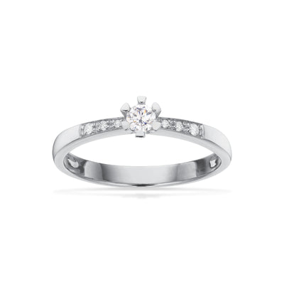 Vida Darling ring hvidguld 0,10 + 0,04 H-W/P1 14 kt - Model: 7826,14