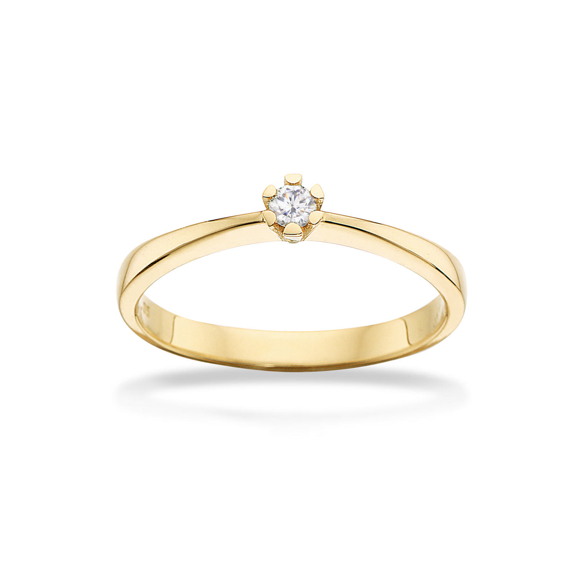 Vida ring rødguld 0,05 H-W/P1 14 kt - Model: 7815,05