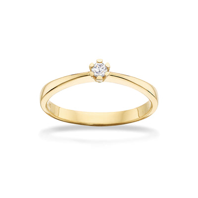Vida ring rødguld 0,05 H-W/P1 14 kt - Model: 7815,05