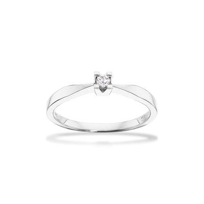 Kleopatra ring hvidguld 0,05 H-W/SI 8 kt – Scrouples
