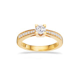 Kleopatra Queen ring rødguld 0,30 + 0,13 H-W/SI 14 kt - Model: 7535,43