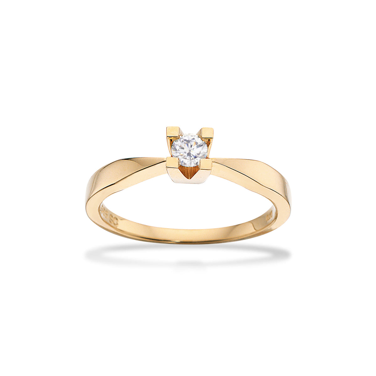 Kleopatra ring rødguld 0,15 H-W/SI 8 kt - Model: 7133,15