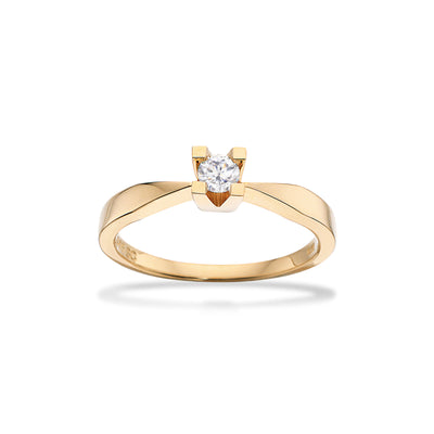 Kleopatra ring rødguld 0,15 H-W/SI 8 kt - Model: 7133,15