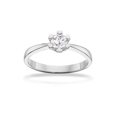 Vida ring hvidguld 0,40 H-W/P1 14 kt - Model: 7816,40