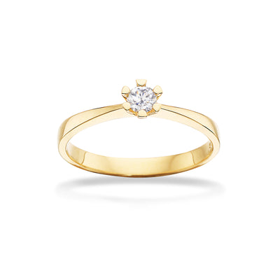 Vida ring rødguld 0,15 H-W/P1 14 kt - Model: 7815,15