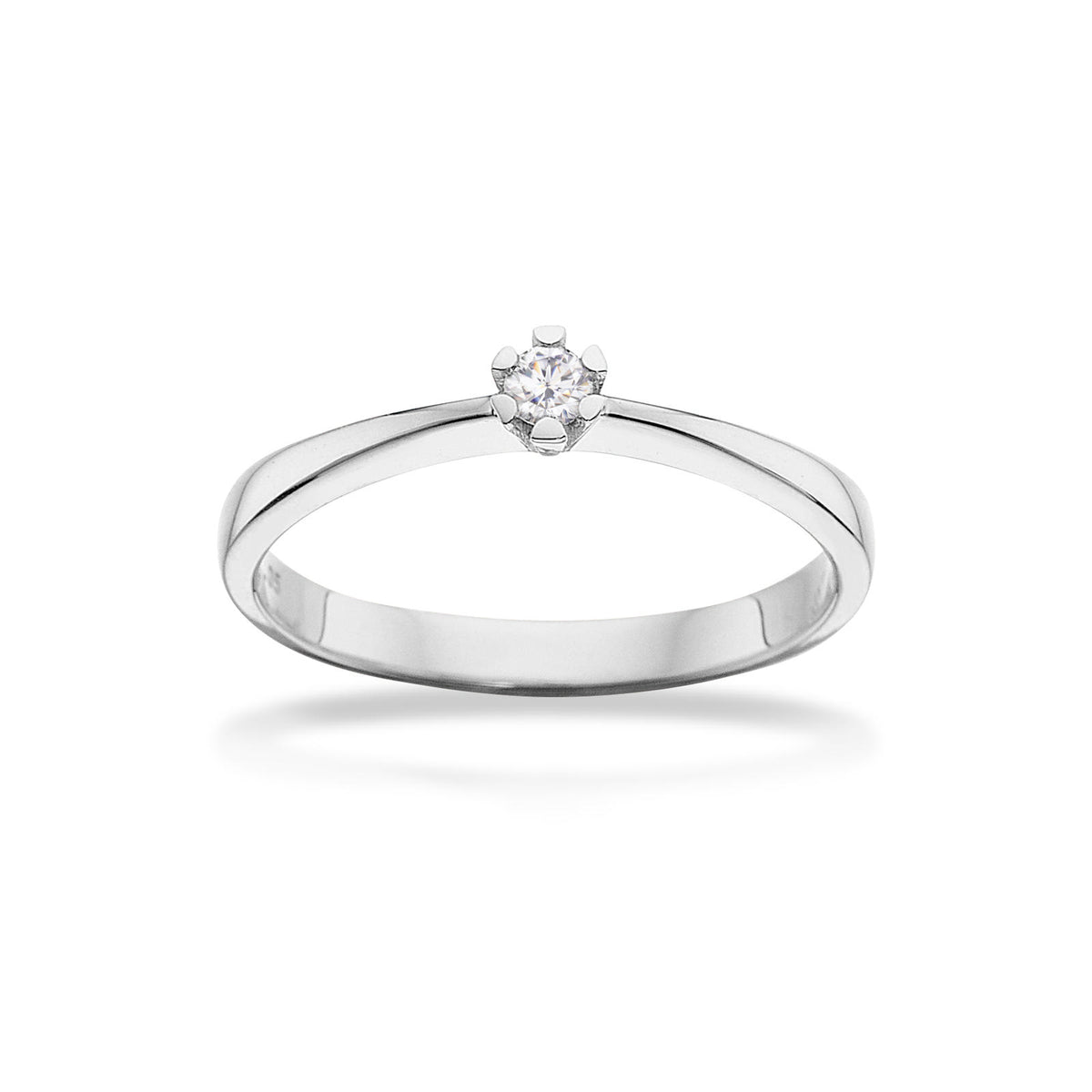 Vida ring hvidguld 0,05 H-W/P1 14 kt - Model: 7816,05