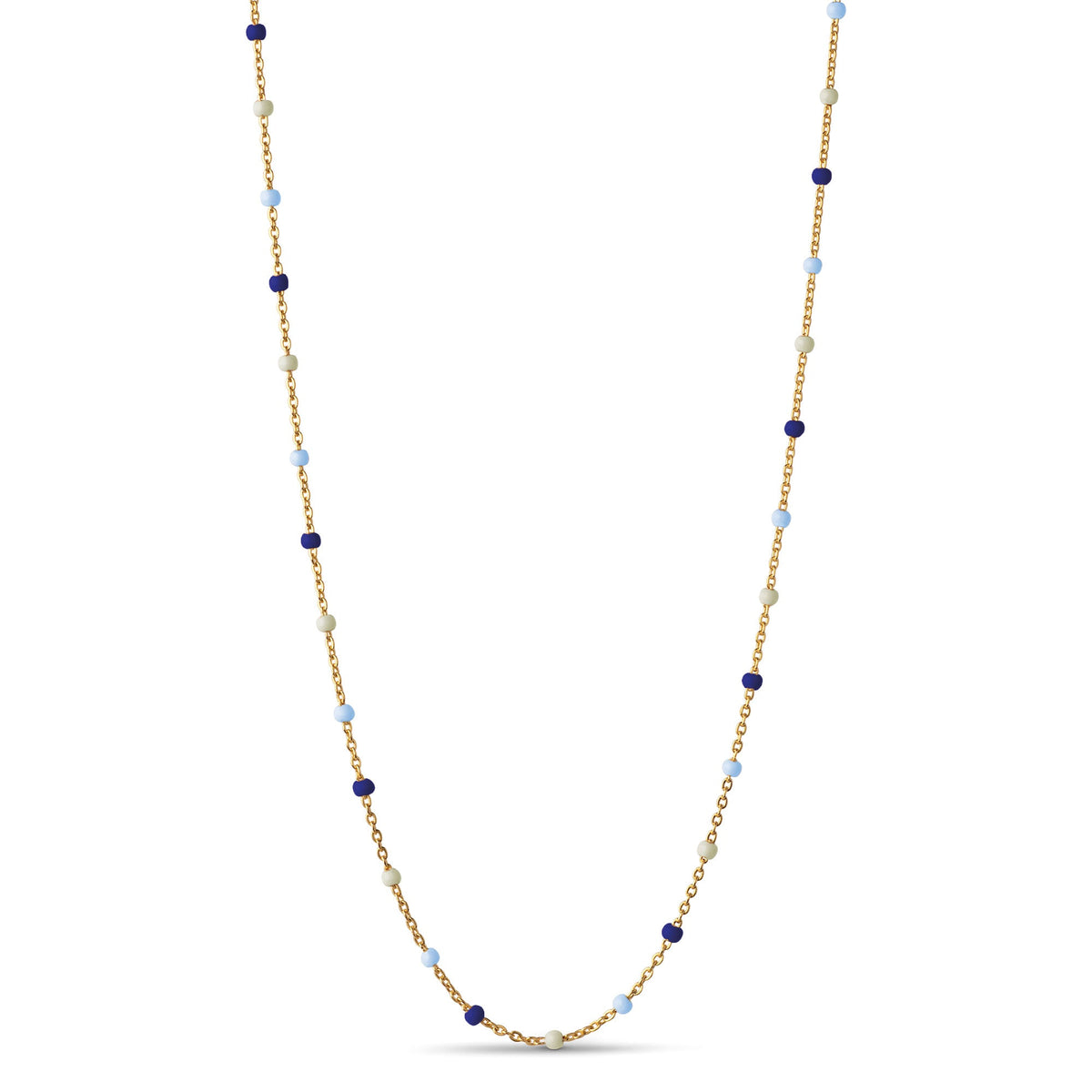 Enamel - LOLA "Marine", halskæde, sølv forgyldt - Model: N55G-Marine