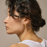 Enamel - NELA hoops, forgyldt sølv - Model: E370GM