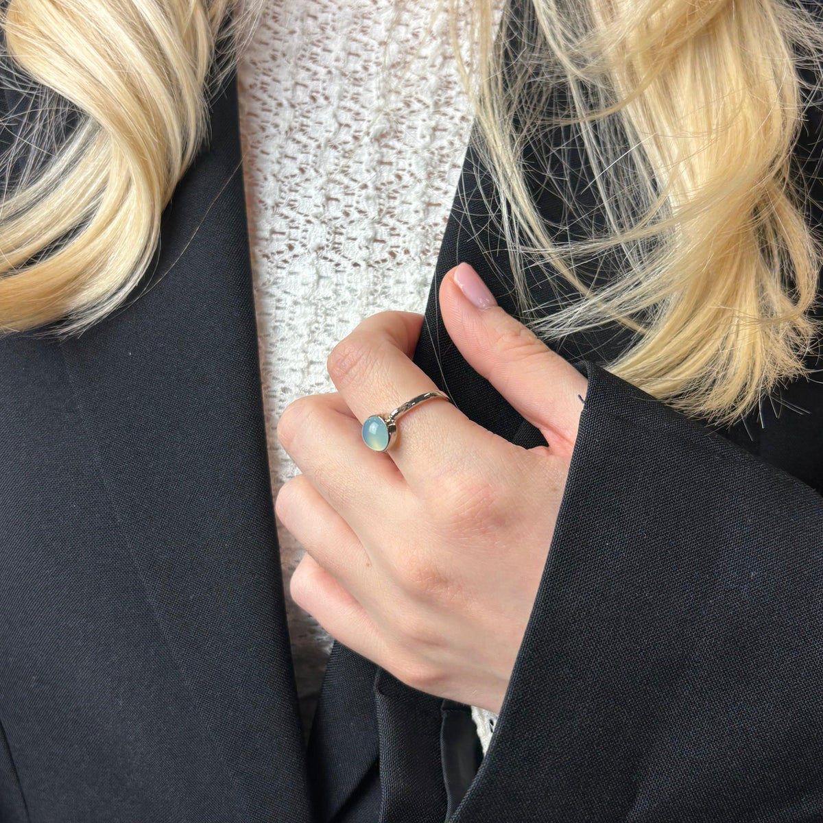 Christina Blue Chalcedony ring i sølv – model 800-3.26.A – billede 5
