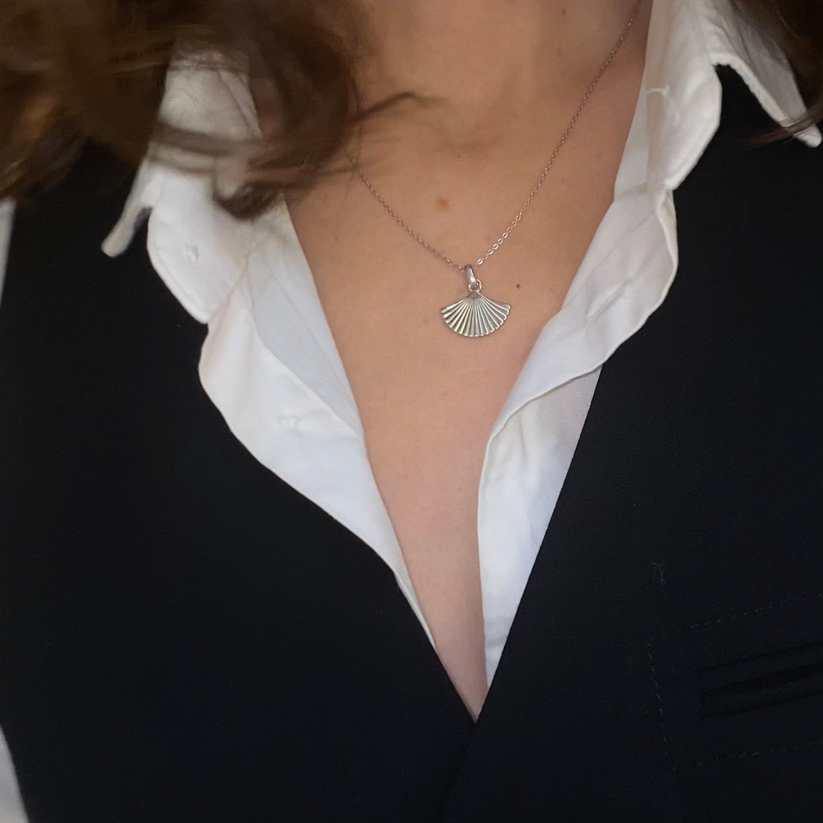 Christina Fan vedhæng i sølv – billede 3
