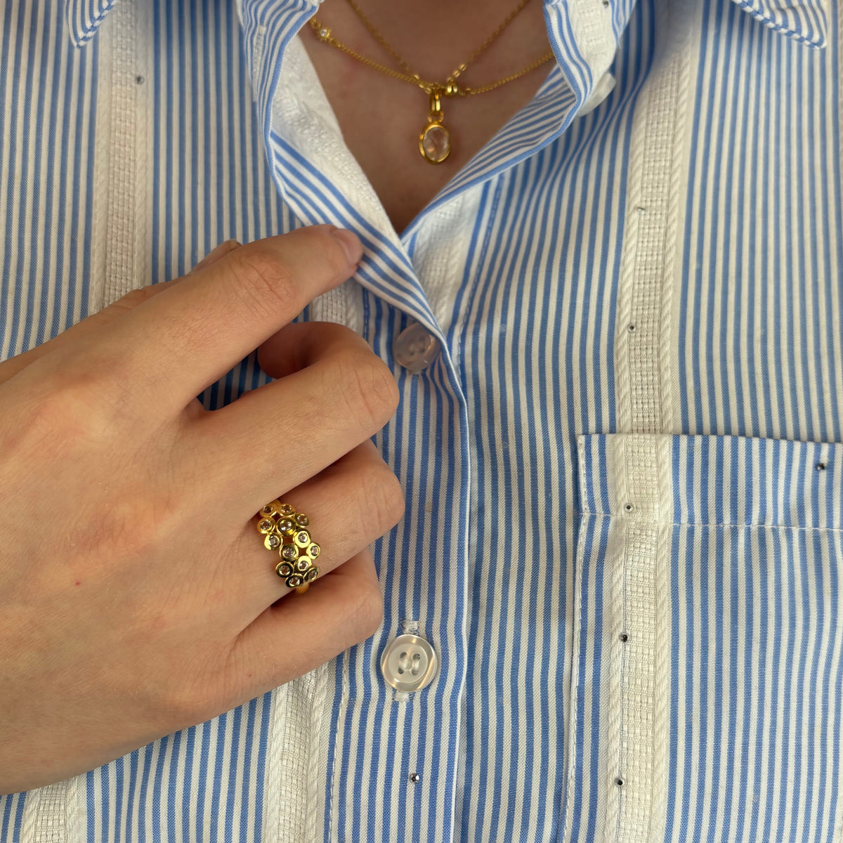 Christina Champagne Love ring i forgyldt sølv – model 800-3.13.B – billede 2