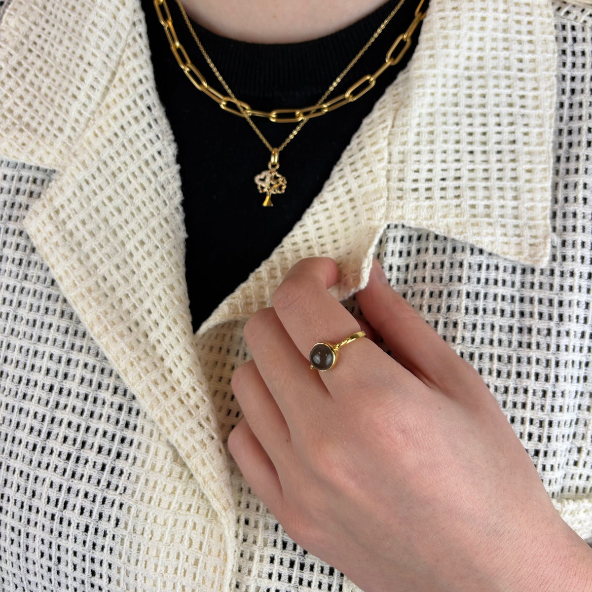 Christina Moonstone ring i forgyldt sølv – model 800-3.27.B – billede 7