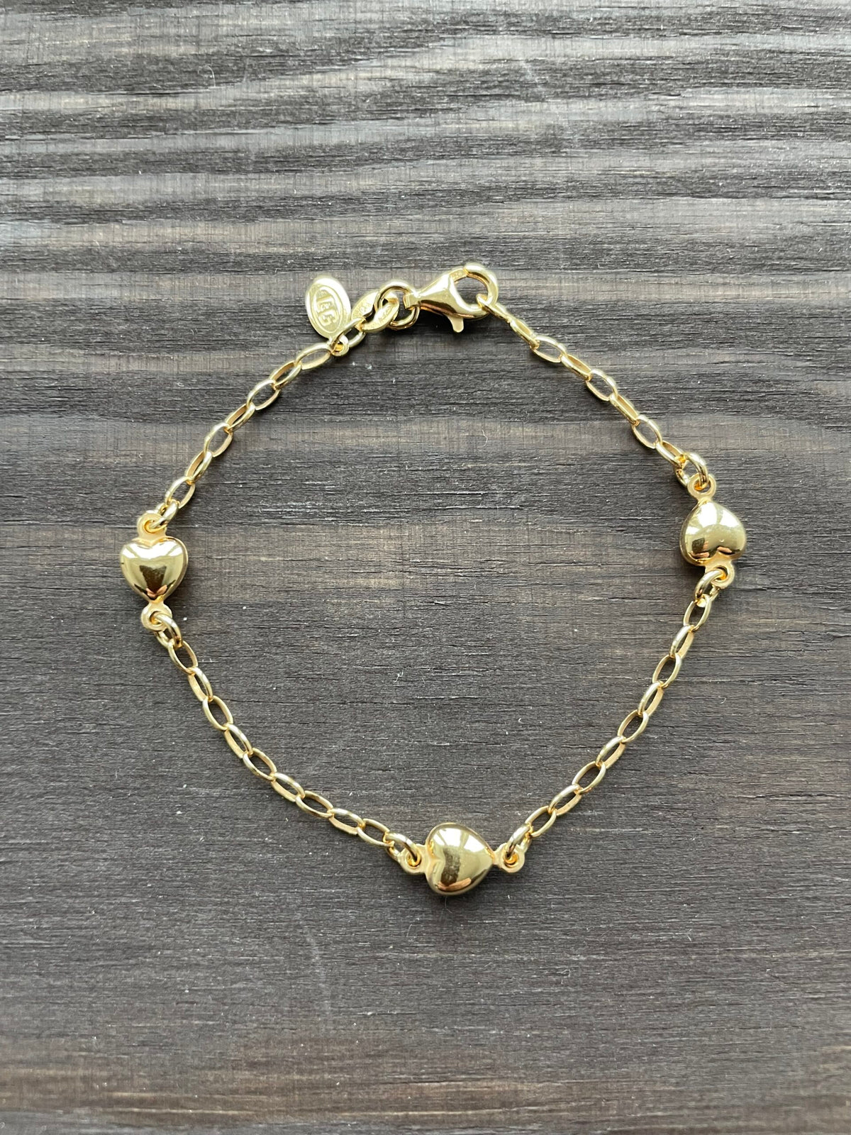 L&G Armbånd forgyldt med hjerter - Model: 206736