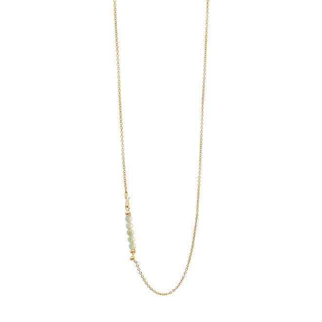 Heiring Multi halskæde med Burma jade top