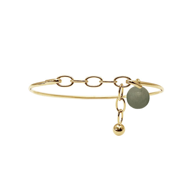Heiring Multi charm Burma jade, forgyldt sølv