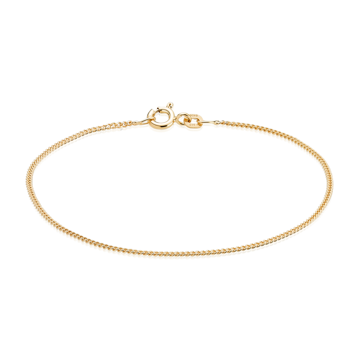 Panserarmbånd facet i 8 kt guld – 0,45 mm