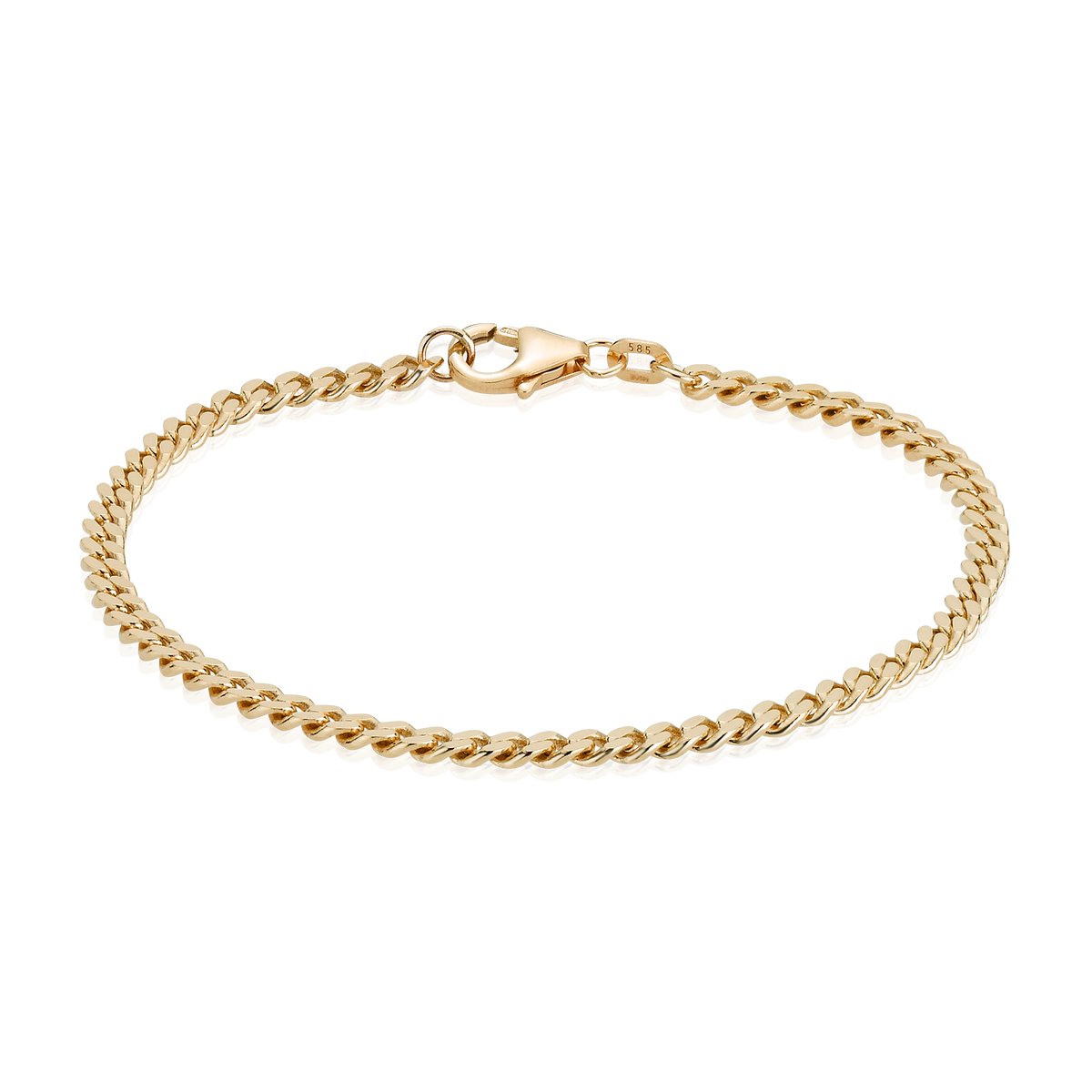 Panserarmbånd facet i 14 kt guld – 1,05 mm