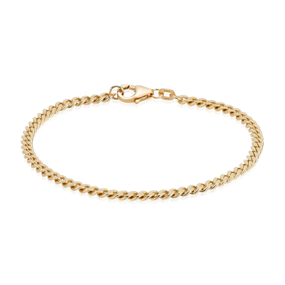 Panserarmbånd facet i 14 kt guld – 1,05 mm