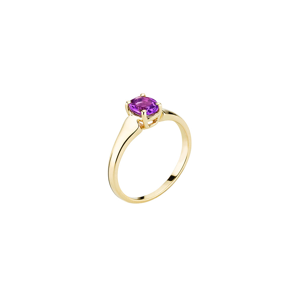 Lund Copenhagen Ring med ametyst 7X5mm i 8 kt. guld – model 307796-01