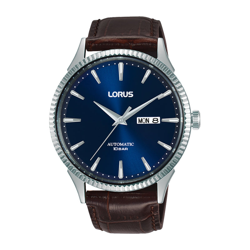 Lorus - Herreur med blå urskive og læderrem - Model: RL475AX9