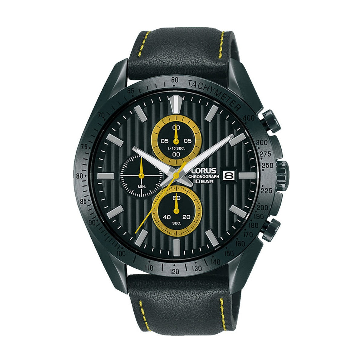 Lorus -  Sportsur med kronograf, rem og sort urskive - Model: RM309HX-9