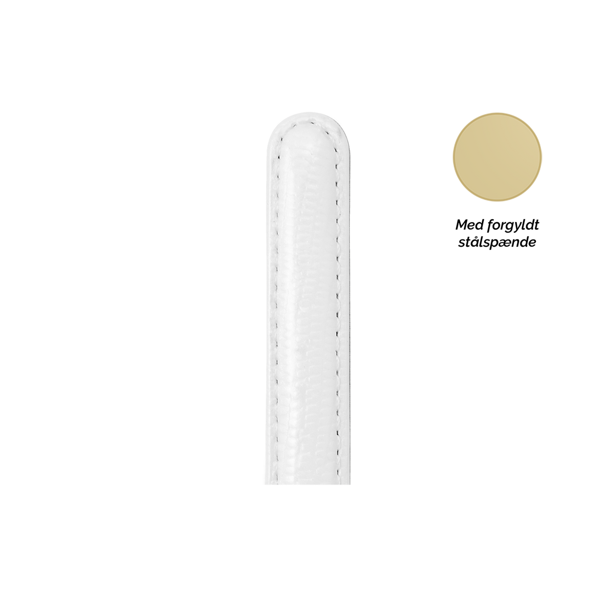 Christina Collect urrem hvid 16 mm i forgyldt stål – model SG16WHITE