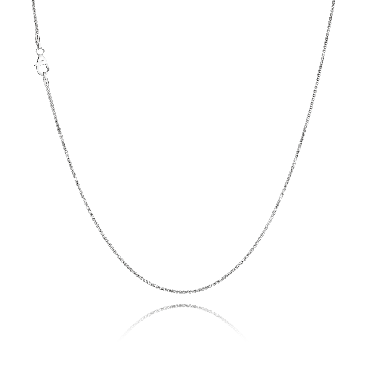 Hvedekæde i rhodineret sølv – 1,30 mm