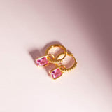 SIF JAKOBS - ROCCANOVA PINK ørering - Model: E42252-PKCZ-YG