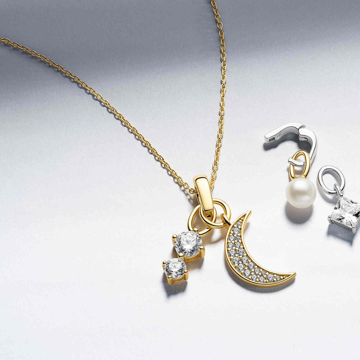 SIF JAKOBS  - Lock Charm halskæde, sølv - MODEL: LOCKCHARMNECKL
