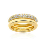 SIF JAKOBS - Ring Carrara, Forgyldt sølv - MODEL: R2476-CZ-YG