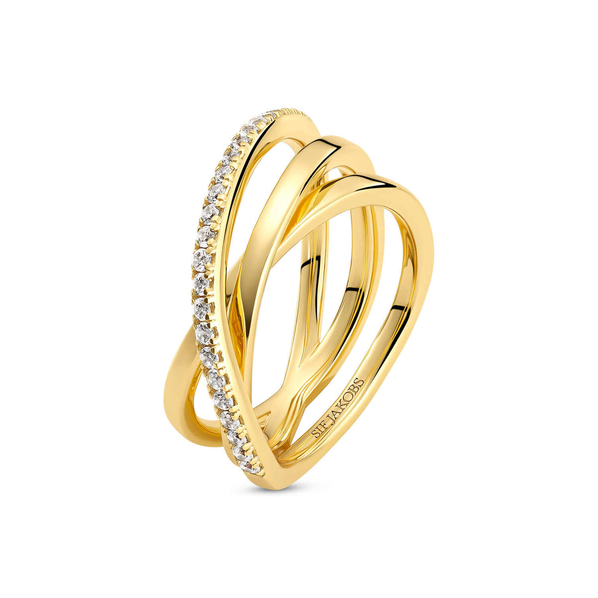 SIF JAKOBS - Spirale ring - Model: R2590-CZ-YG