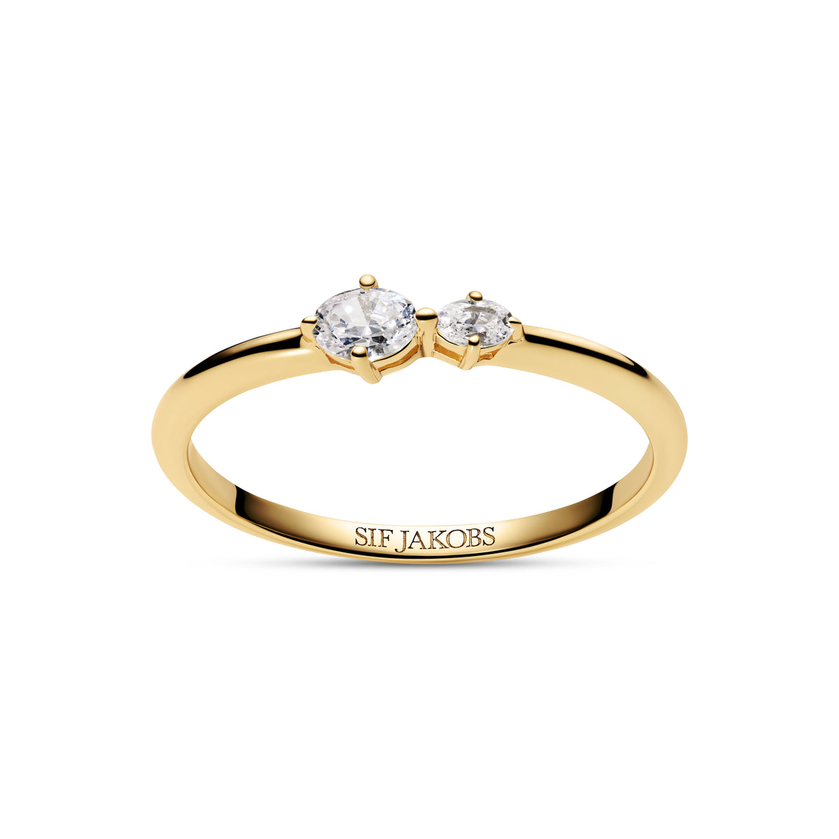 SIF JAKOBS - Ovale Due ring - Model: R2745-CZ-YG