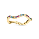 SIF JAKOBS - Ring Ellera Waves farvede sten- Model: r3869-xcz-yg