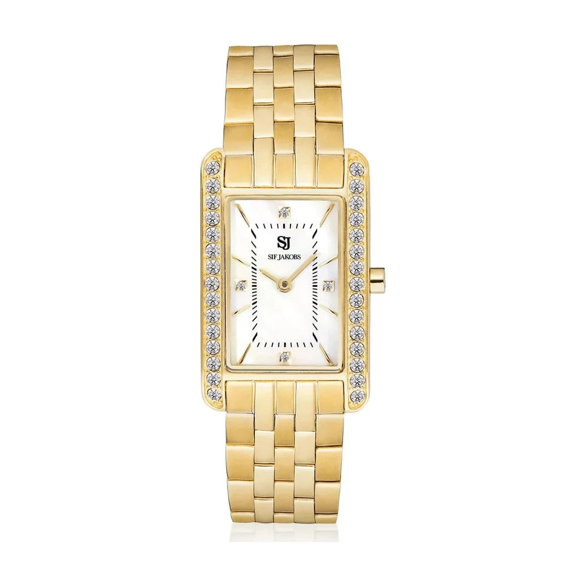 SIF JAKOBS - MARTINA dameur med hvid skive - Model: W2306-CZ-YG