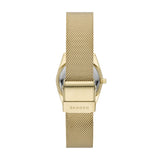 Skagen - Forgyldt SOLAR dameur, hvid skive og meshlænke - Model: SKW3077