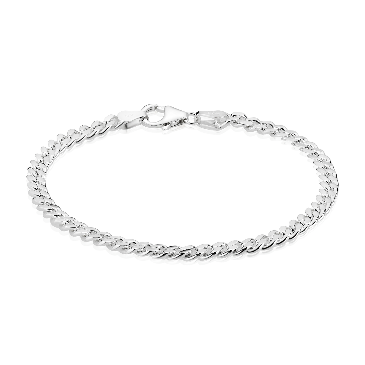 Panserarmbånd facet i sølv – 1,25 mm