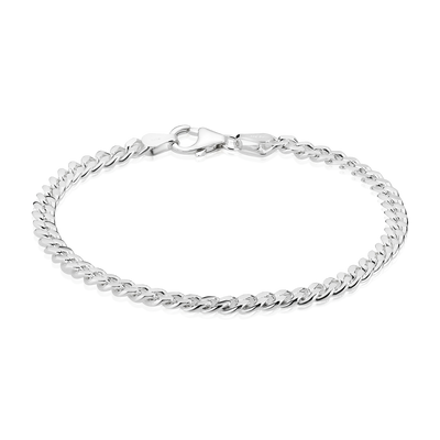 Panserarmbånd facet i sølv – 1,25 mm