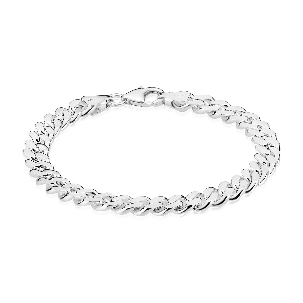 Panserarmbånd facet i sølv – 2,05 mm