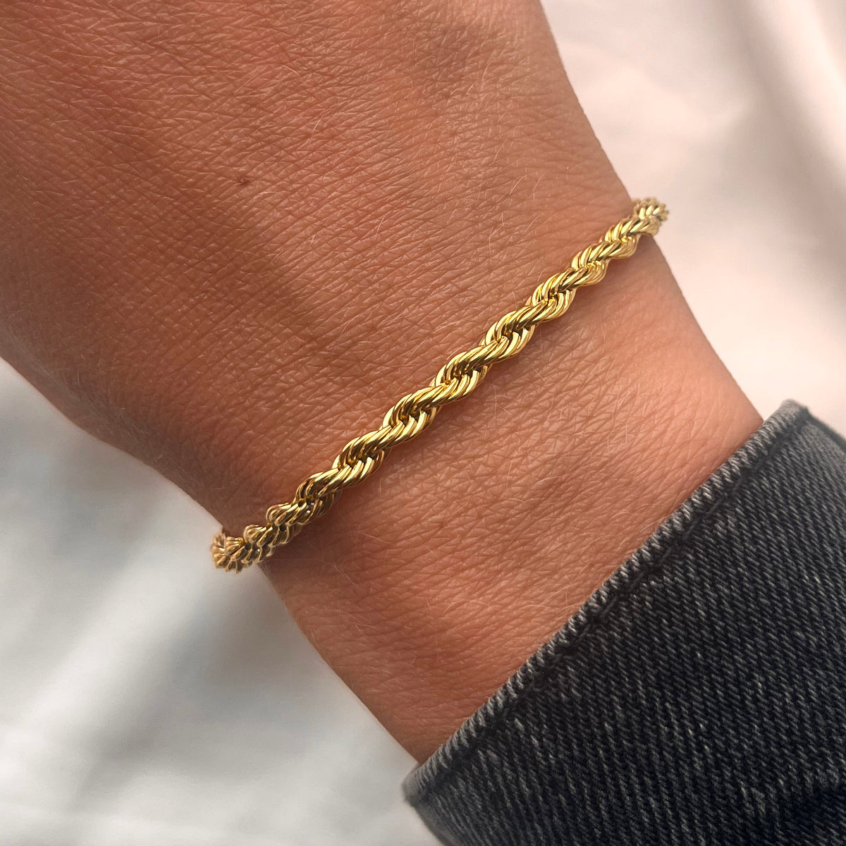 Scrouples - Armbånd, forgyldt stål, Cordel - Model: ST30002A,L