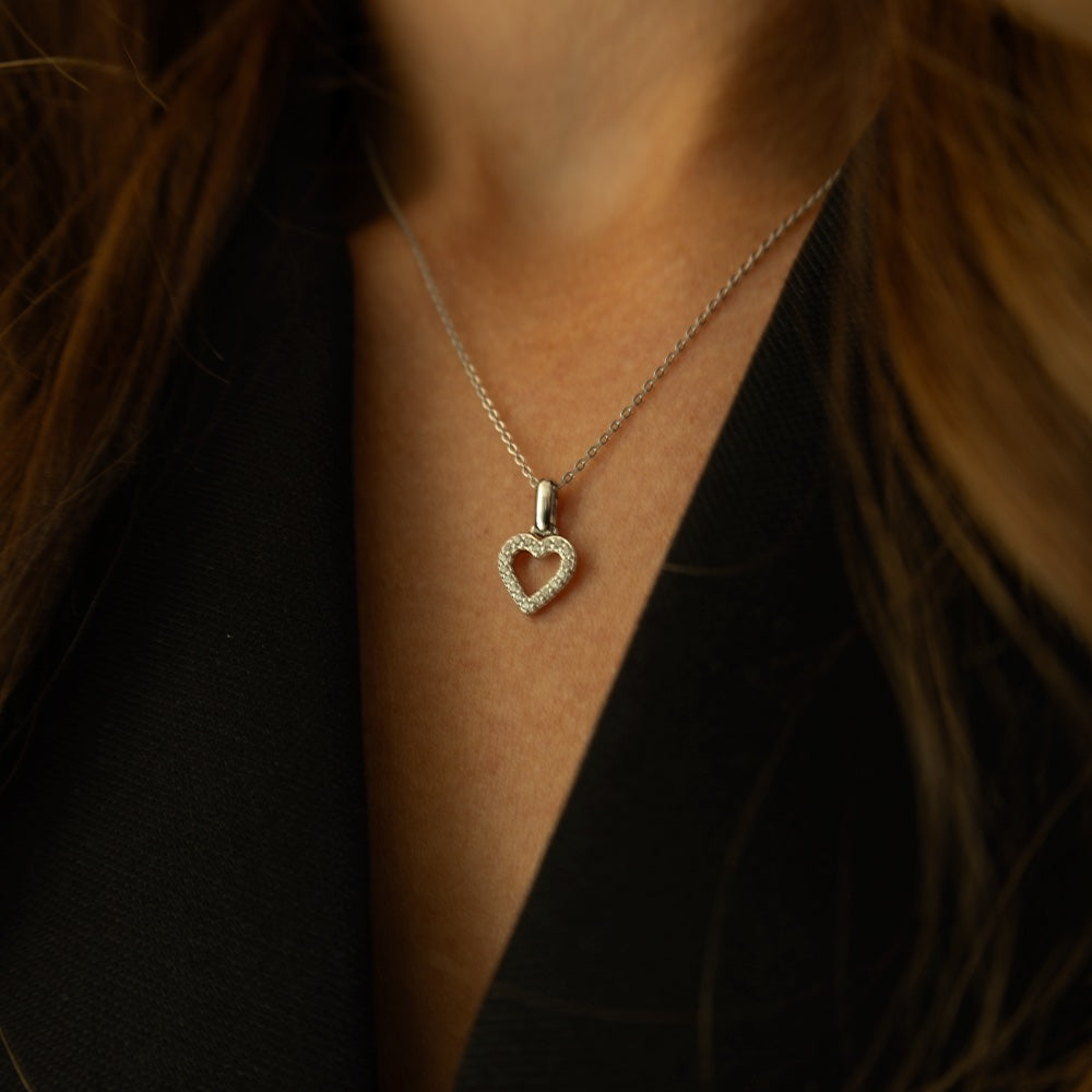 Christina Shimmery Heart vedhæng i sølv – billede 7