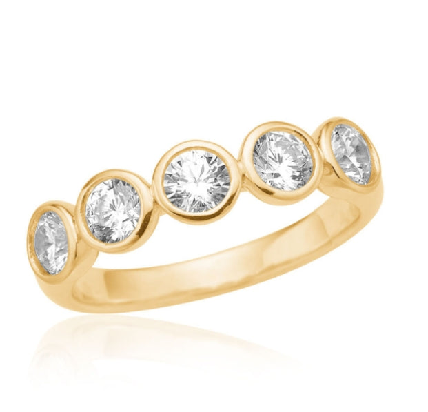 Blicher Fuglsang - Ring, forgyldt sølv med syntetisk zirkon - Model: 1338 39G