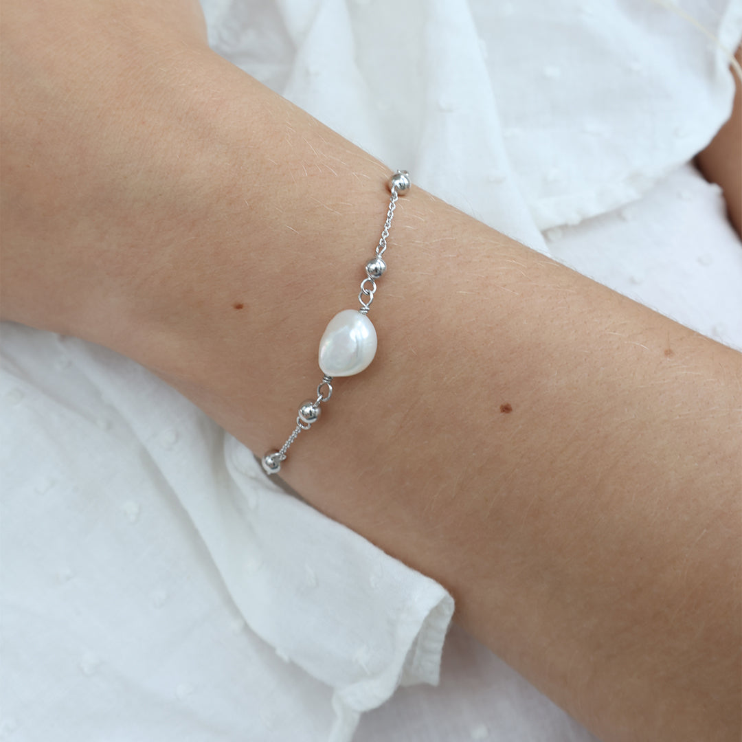 Aagaard Armbånd Barok Perle Sterling Sølv 16 + 4 cm