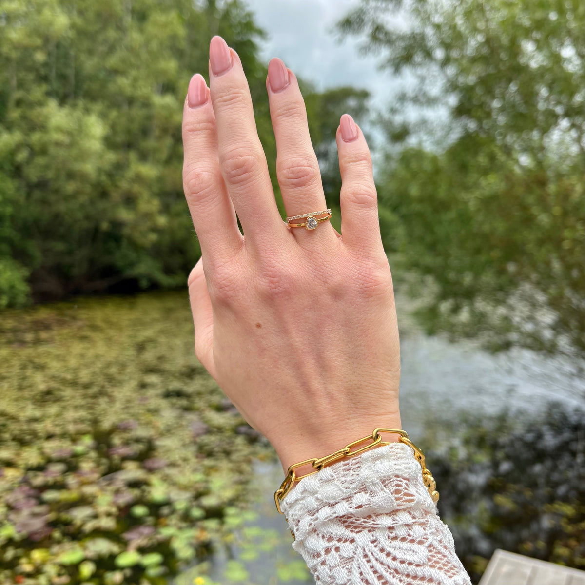 Christina Sparkling Love ring i forgyldt sølv – model 800-5.8.B – billede 4