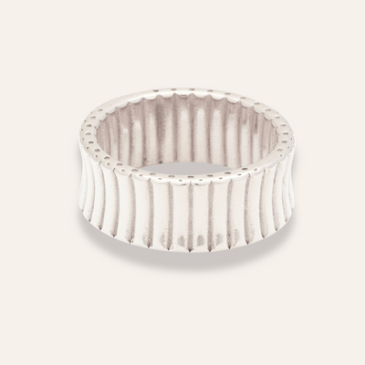 Sintridou - Ring med rillet overflade i stål - Model: ST710024