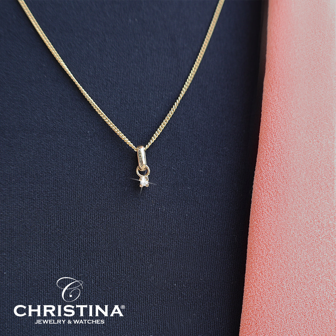Christina Labgrown Diamond 0,10CT vedhæng i forgyldt sølv – model 680-G64 – billede 3