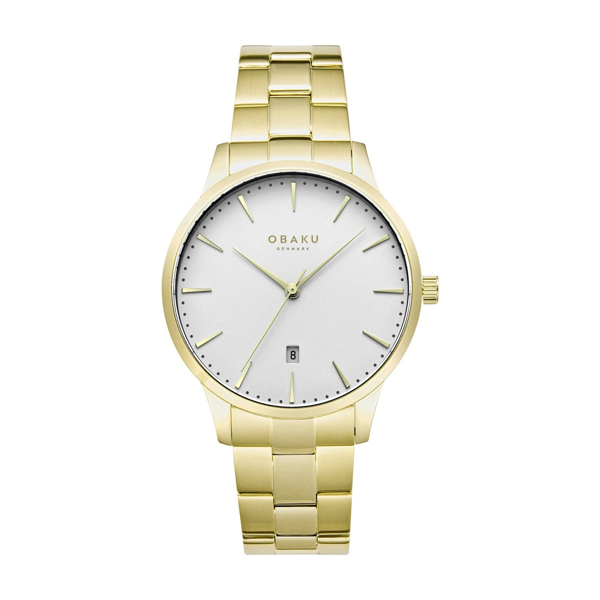 Obaku - Herreur med hvid skive og lænke - Model: - V247XDGISG