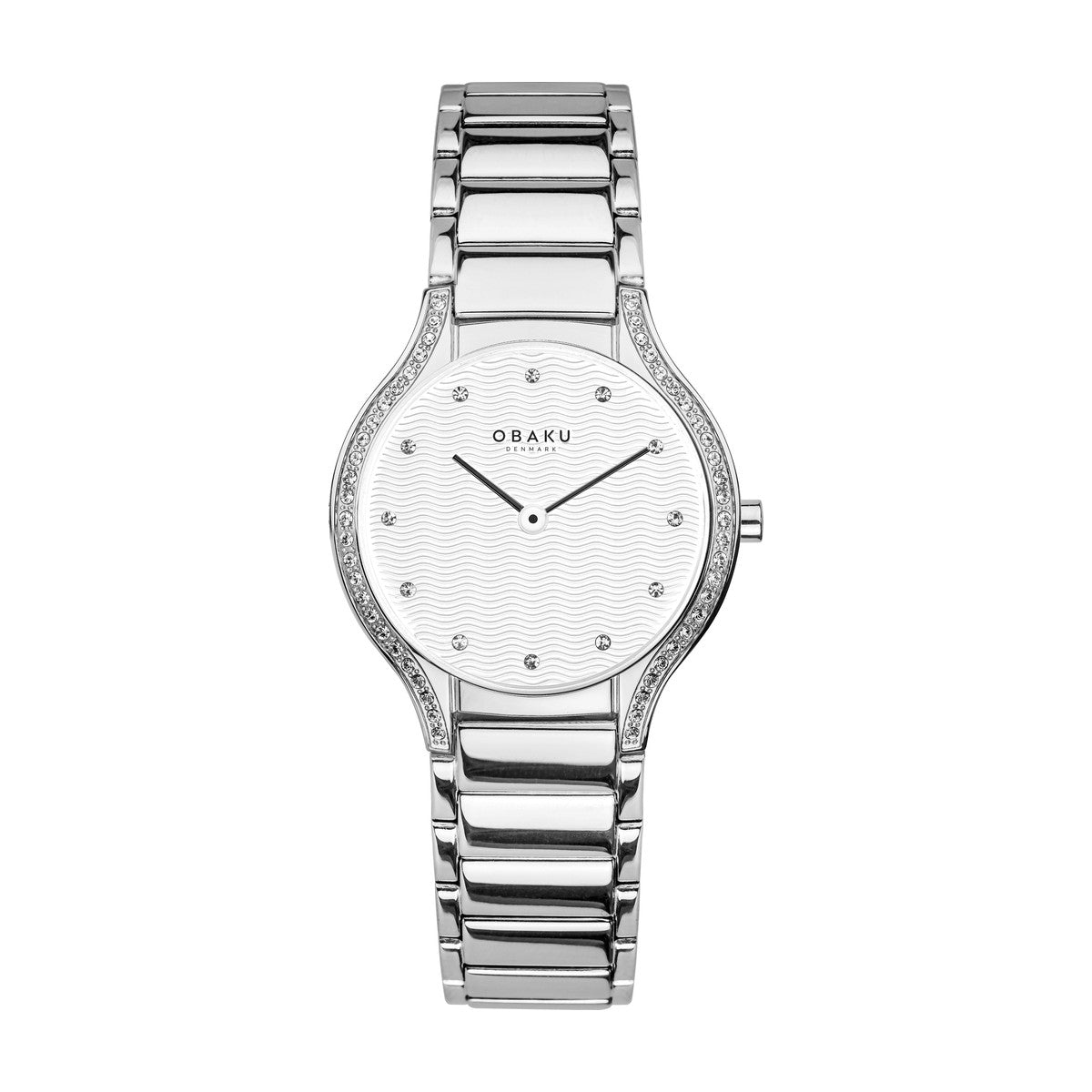 Obaku - Dameur med hvid skive og lænke - Model: V276LECISC